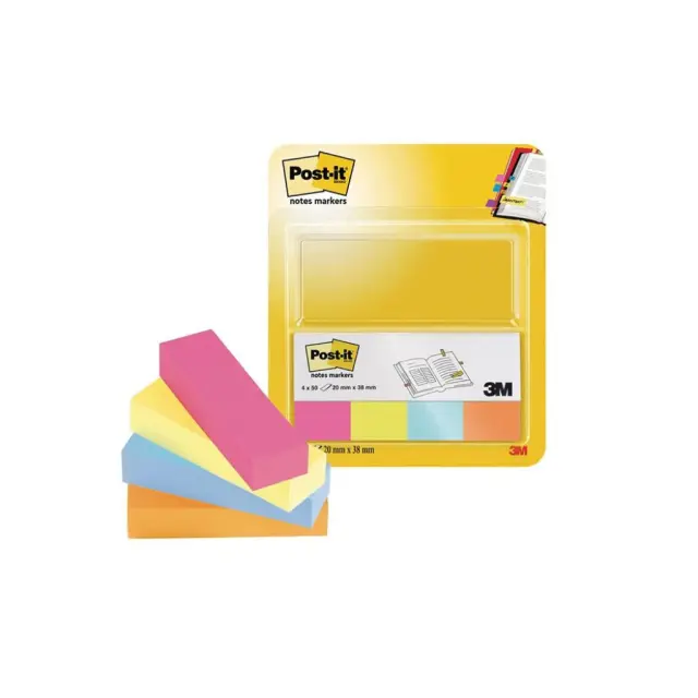 Σελιδοδείκτες 3M Post-It 12,7 x 44,4 mm (Σετ 4 Χρωμάτων) (670-4-POP) (MMM670-4-POP)