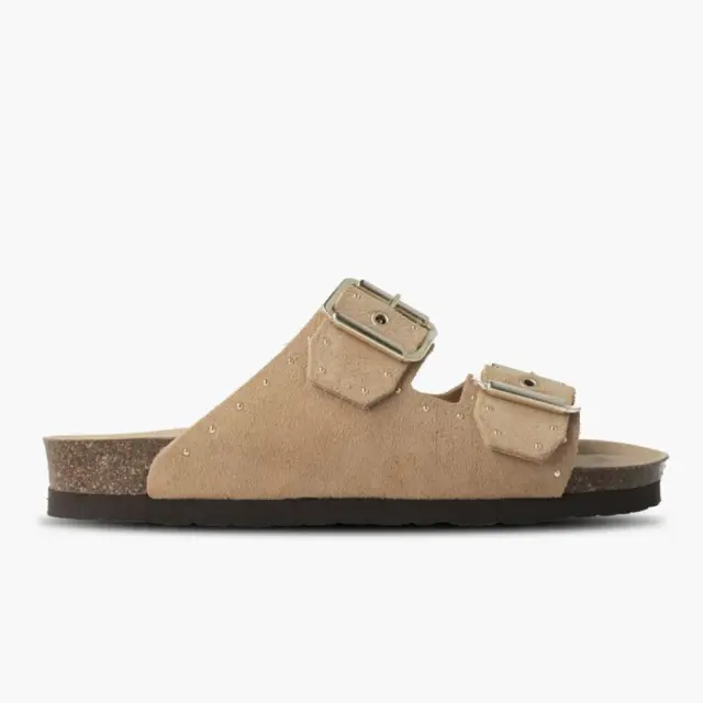 Genuins Πέδιλα Γυναικείο δέρμα suede Καφέ GEN/HONOLULU LEAD G105591 ALMOND
