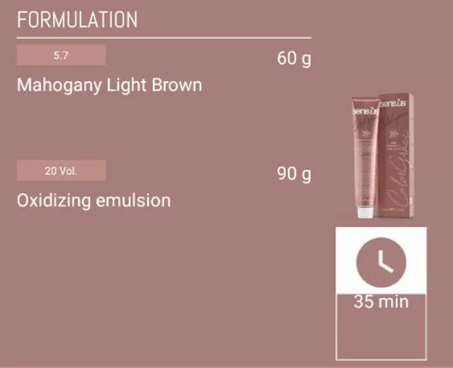 Sensus Color Grace M3K 5.7 Violet Chestnut 100ml - (μόνιμη βαφή καστανό βιολέ) 3