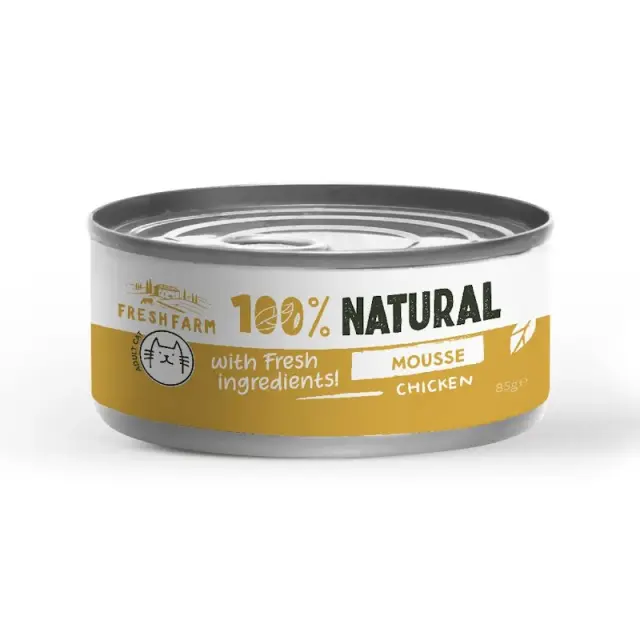 Fresh Farm 100% Natural Cat Mousse Κοτόπουλο 85g Μονόχρωμο