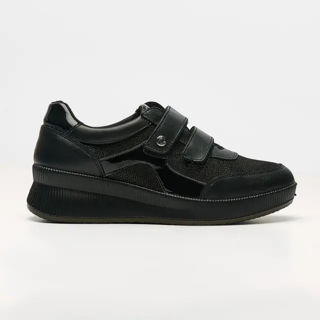 Imac Sneakers Γυναικείο Δέρμα/Δέρμα λουστρίνι/Δέρμα Nubuck Μαύρο IMA/656410 NERO