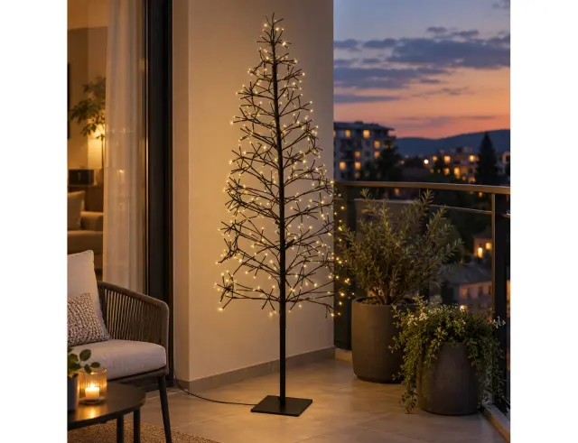 Διακοσμητικό δέντρο με 400 φωτάκια LED και ύψος 180cm - Θερμό Λευκό AX5307860