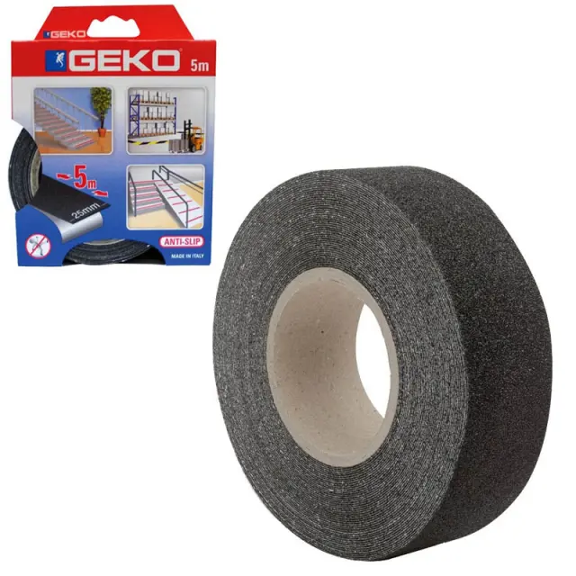 Anti-slip tape 25x5m BLACK 220/52 GEKO