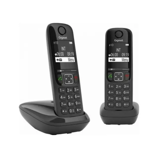 Gigaset Ασύρματο Τηλέφωνο AS690 Duo Black (L36852-H2816-D201)