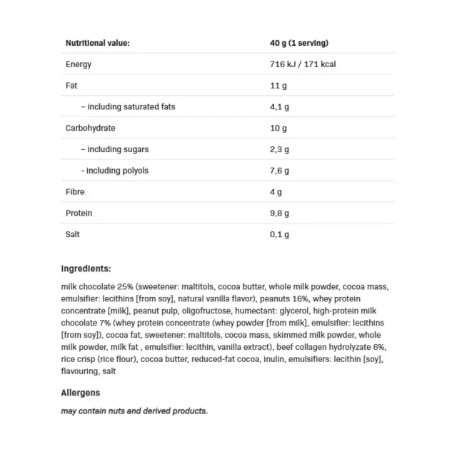 ALLNUTRITION Fitking Protein Snack Bar Chocolate Peanut, 40 g 2