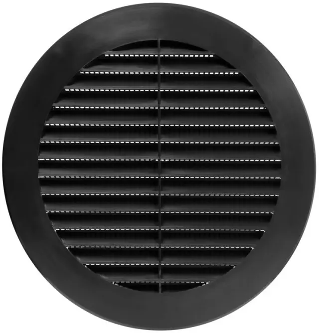Europlast VR150M - Περσίδα Εξαερισμού Πλαστική Μαύρη με Πλέγμα Προστασίας