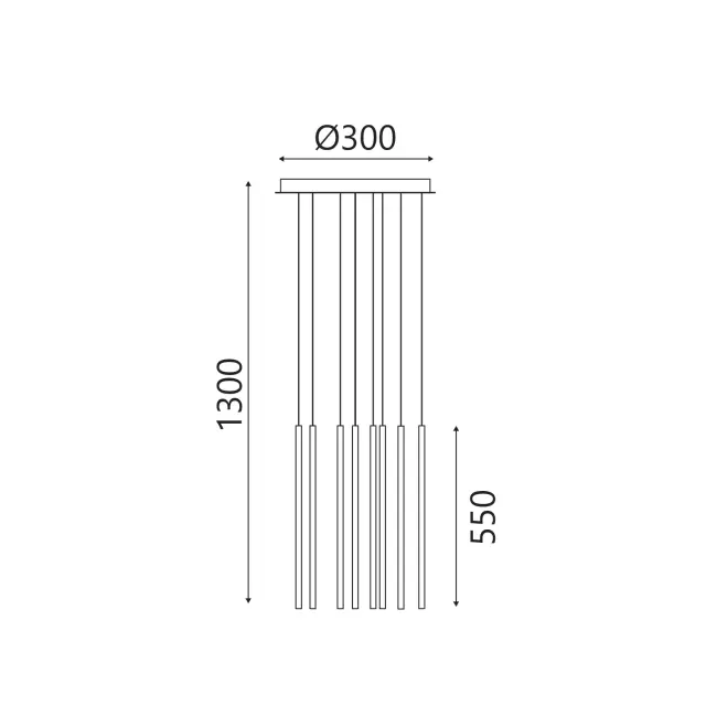 ΚΡΕΜΑΣΤΟ ΦΩΤΙΣΤΙΚΟ LED ACA KY011AC14BK ALICE ΑΜΜΩΔΕΣ ΜΑΥΡΟ ΑΛΟΥΜΙΝΙΟ 50W 2800K-3200K-4000K 2000LM IP20 D300MM H550MM / KY011AC14BK 3