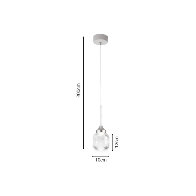 Inlight Κρεμαστό φωτιστικό LED 10W από χρυσαφί μέταλλο και ακρυλικό D:10x200cm (4077-1) 3