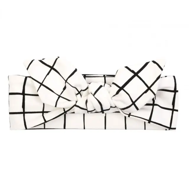 UL+KA Κορδέλα με φιόγκο "White Check" 1-3 ετών - 5907772050309