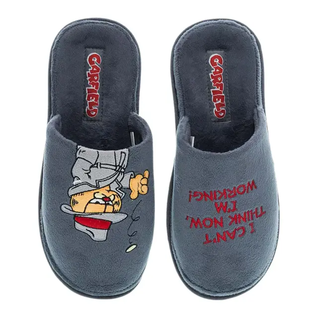 Parex Ανδρικές Παντόφλες Garfield, Χρώμα Γκρι