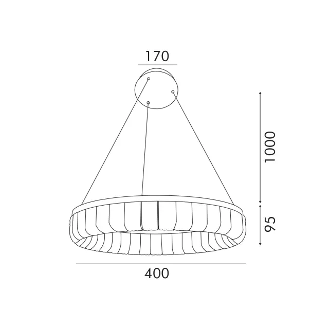 ΚΡΕΜΑΣΤΟ ΦΩΤΙΣΤΙΚΟ ACA HM251484G ΧΡΥΣΟ LED 36W 2700K-3000K-4000K IP20 D40XH120CM / HM251484G 2