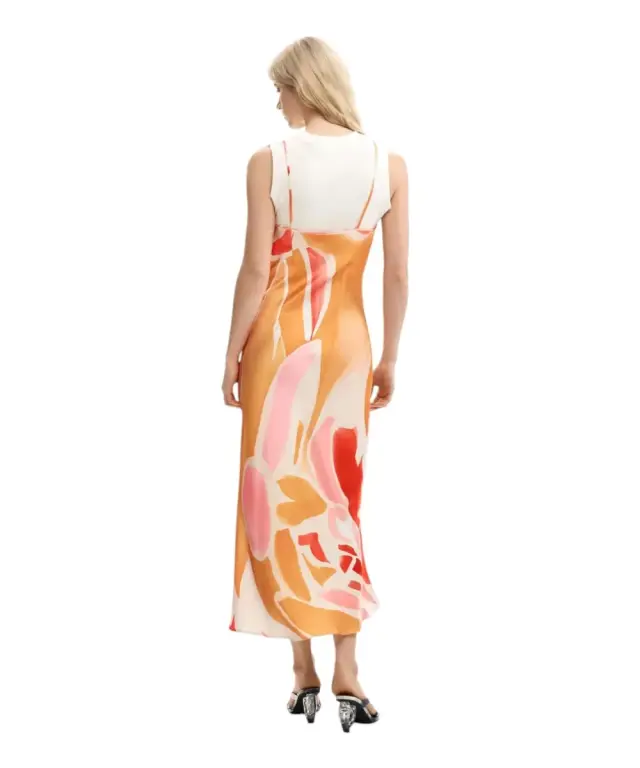 Desigual - Γυναικείο Φόρεμα Maxi Wave 26SWVW52-7002 Πορτοκαλί 3
