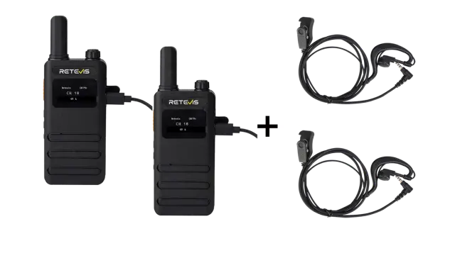 Retevis B63S PMR16 Ασύρματος Πομποδέκτης +2x G-Hook earpiece C9239A Black 2