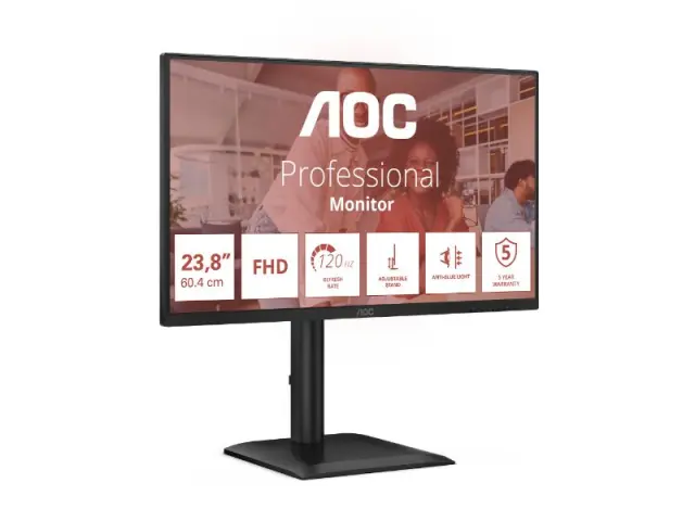 AOC Monitor 24''-FHD-IPS-120Hz USB 5Y (24E4U) 2