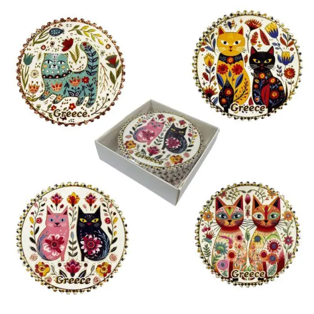 Σετ σουβέρ Greece 4τμχ - Coaster set 4pcs 026058