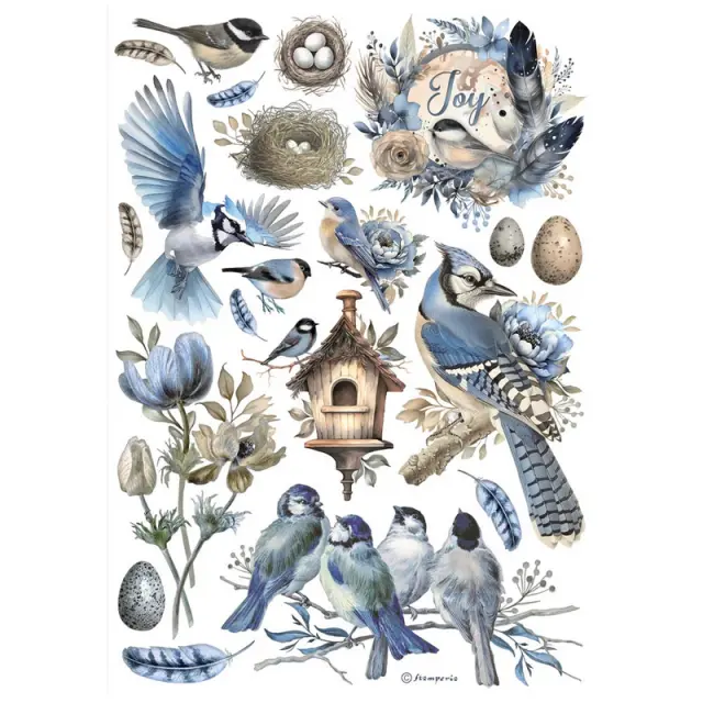 Ριζόχαρτο ντεκουπάζ Stamperia 21x29cm A4, Birds
