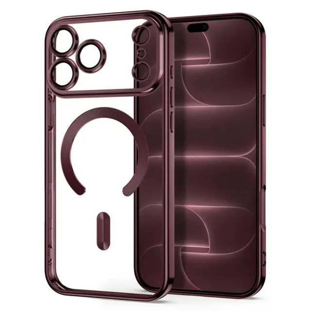 Tech-protect Magflex Magsafe iPhone 17 Pro / 18 Pro Shiny Burgundy 3