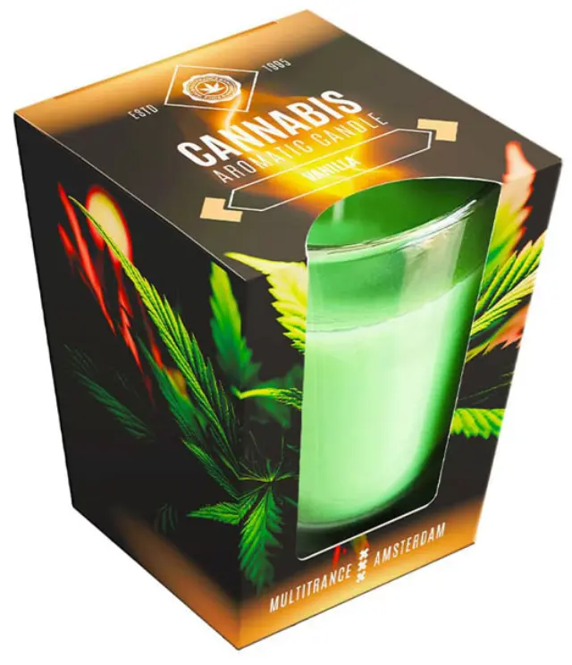 Cannabis Αρωματικό Κερί Scented Candle 20 ωρών - Vanilla 230gr