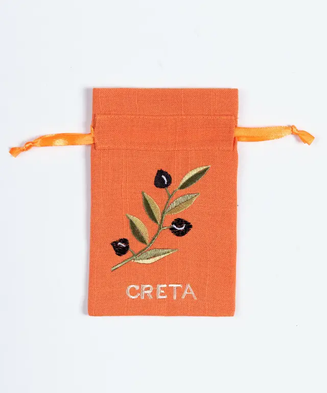 Σαπουνοθήκη (10τμχ) ΚΡΗΤΗ (9cm x 14cm) πορτοκαλί με χρώμα -