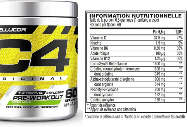 Cellucor C4® Original Pre Workout Green Apple, 60 Servings 2