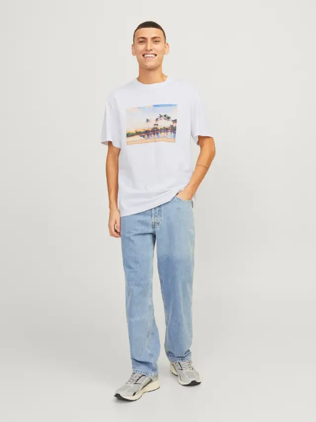JORTAMPA GRAPHIC TEE SS CREW NECK bright white - XL 3