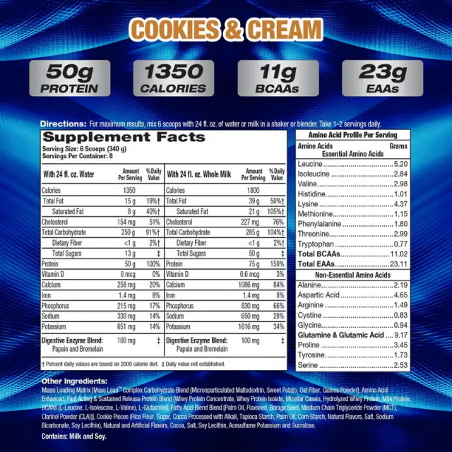 MHP Up Your Mass XXXL 1350 Cookies & Cream, 2.72 kg 2