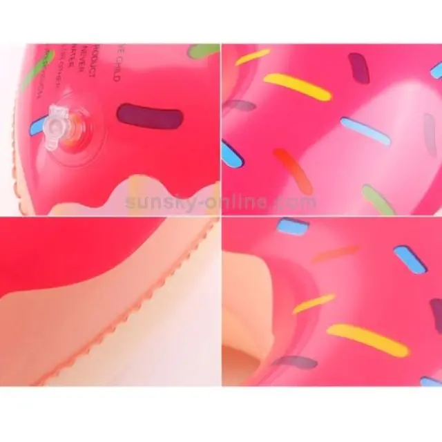 Φουσκωτό Στρώμα Donut (Pink) 120x120cm OEM. 3