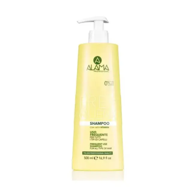 Σαμπουάν Alama Frequent Shine για όλους τους τύπους μαλλιών 500ml