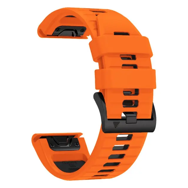 Tech-Protect® Iconband Λουράκι Σιλικόνης για Garmin Fenix 3/5x/3hr/5x Plus/6x/6x Pro/7x/8/9 (51mm)- Πορτοκαλί/ Μαύρο