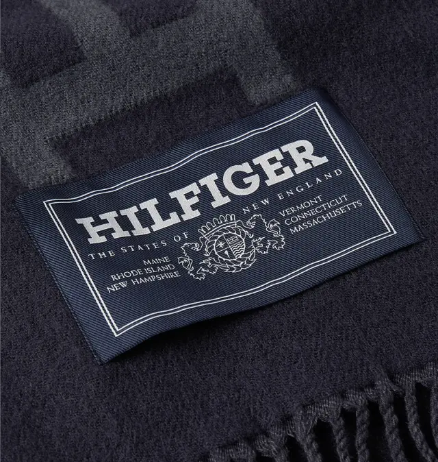 Κασκόλ TOMMY HILFIGER TH Monotype Wool 12838 Μπλε 3