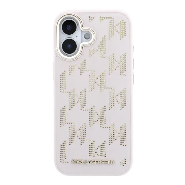 Karl Lagerfeld PU Perforated Monogram MagSafe Case for iPhone 17 Pink 3