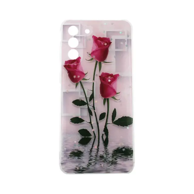 Θήκη Star Glam Για Samsung Galaxy S21 Plus 5G Red Roses Διάφανη