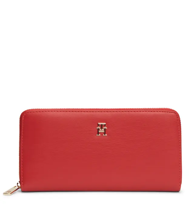 Tommy Hilfiger Γυναικείο Μεγάλο Πορτοφόλι TH Icon Large Zip-Around Κόκκινο