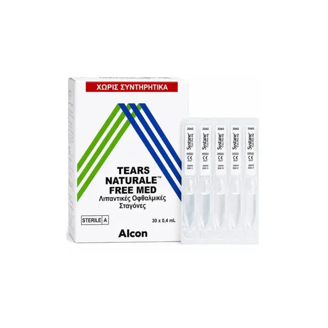 Alcon Promo Tears Naturale Free Med Λιπαντικές Οφθαλμικές Σταγόνες, 30x0.4ml & Δώρο Systane Ultra Lubricant Eye Drops Λιπαντικές Οφθαλμικές Σταγόνες, 10x0.7ml, 1σετ