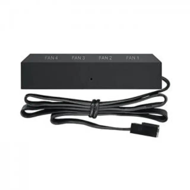 Hub σύνδεσης έως και 4 ανεμιστήρων 3-pin/4-pin, με λειτουργία PWM fan speed control, σε μαύρο χρώμα. 2