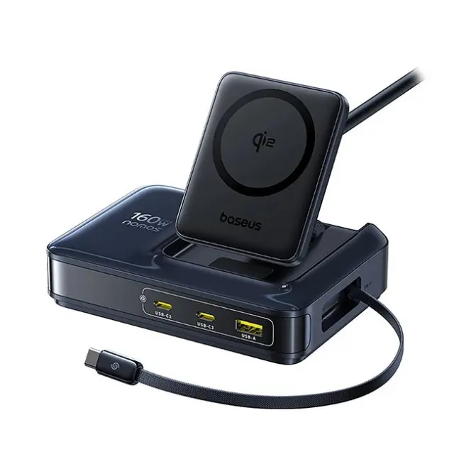 Baseus Βάση Φόρτισης Nomos NH21 Qi2 160W 5in1 Black