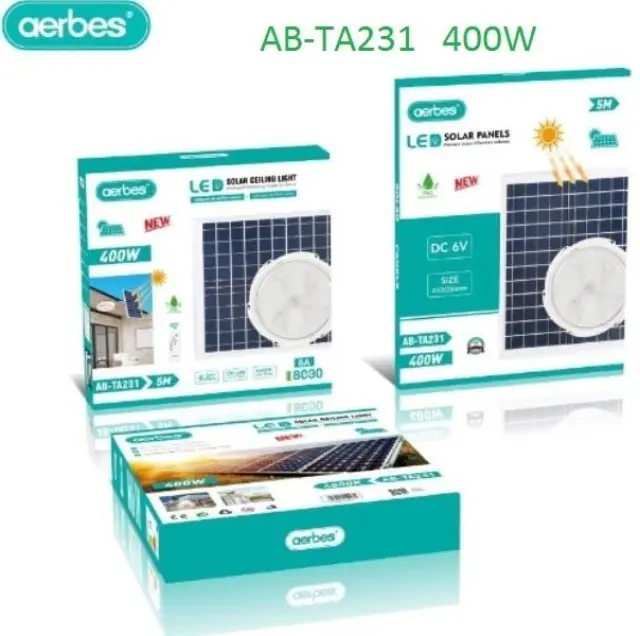 Aerbes Ηλιακό Φωτιστικό Επιτοίχιας Τοποθέτησης IP54 με Τηλεχειριστήριο και Ρυθμιζόμενο Λευκό Φως σε Λευκό Χρώμα AB-TA231 3