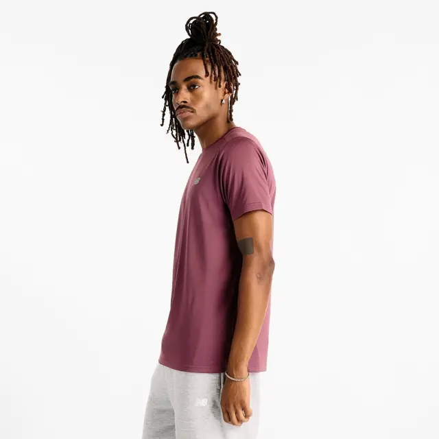 New Balance Run T-Shirt (MT41222-FDP) - Βυσσινί 2
