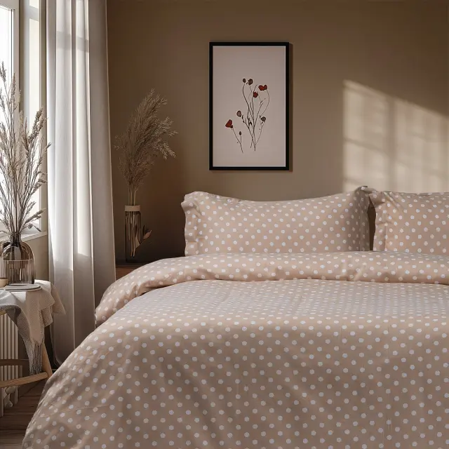 Beauty Home Σετ σεντόνια υπέρδιπλα με λάστιχο Art 10101 Fancy 170x200+30 Μπεζ