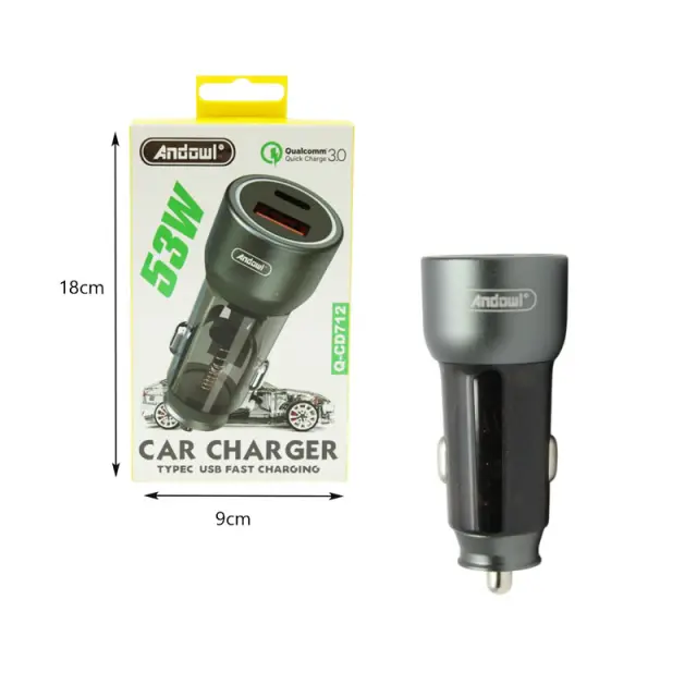Andowl Φορτιστής Αυτοκινήτου 53W Q-CD712 - Car Charger 517521 3