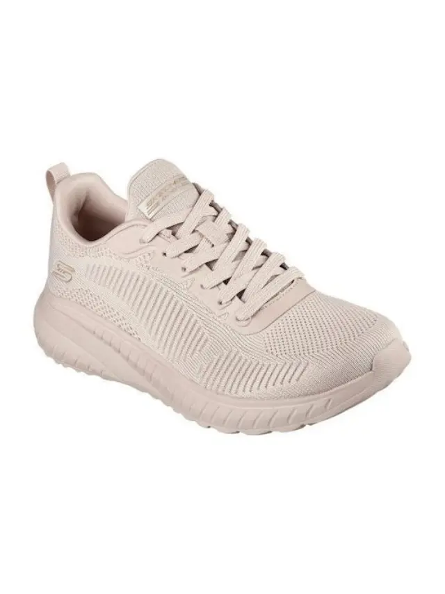 Skechers Bobs Squad Chaos Γυναικεία Sneakers Λευκά 117209-NUDE 2