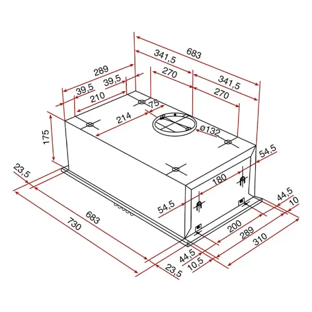 Teka GFH-73 Μηχανισμός Απορρόφησης 73cm Inox 2