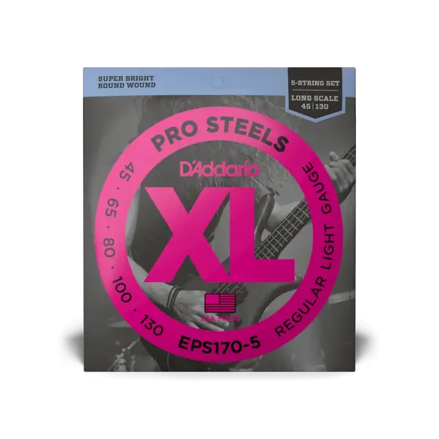 D'Addario EPS170-5 Pro Steels Χορδές 5άχορδου Ηλεκτρικού Μπάσου 45-130