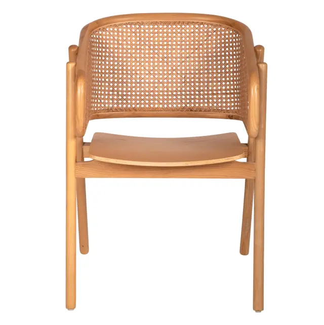 ΠΟΛΥΘΡΟΝΑ KENLEE FB99872 ΦΡΑΞΙΝΟΣ ΚΑΙ ΦΥΣΙΚΟ RATTAN RATTAN ΣΕ ΦΥΣΙΚΟ 57,5x55x81Yεκ. 3
