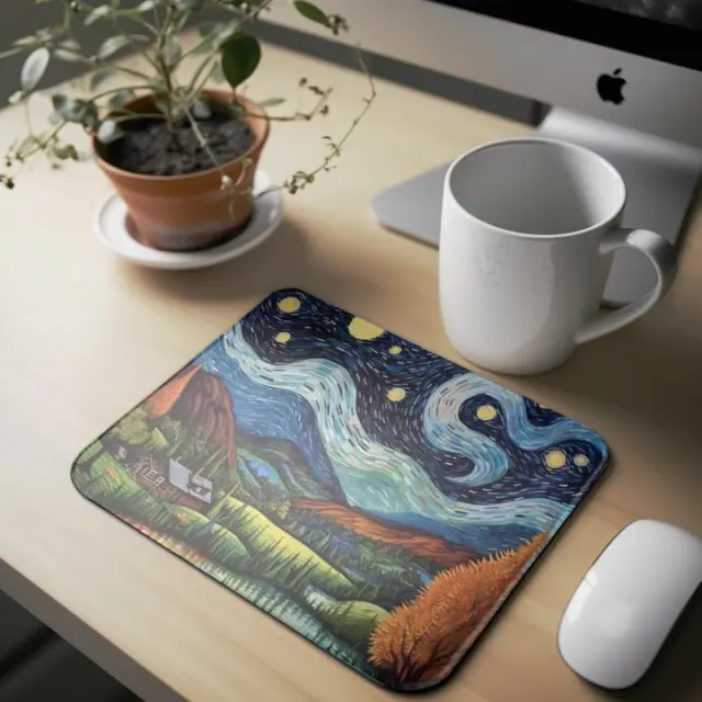 Mousepad ( still van gogh -33 ) Διαστάσεις: 23cm(μήκος) x 20cm (ύψος)