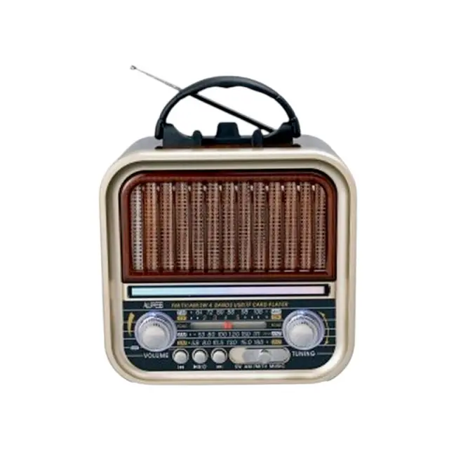 RX730D Retro Φορητό Ραδιόφωνο Επαναφορτιζόμενο με Bluetooth και USB Χρυσό