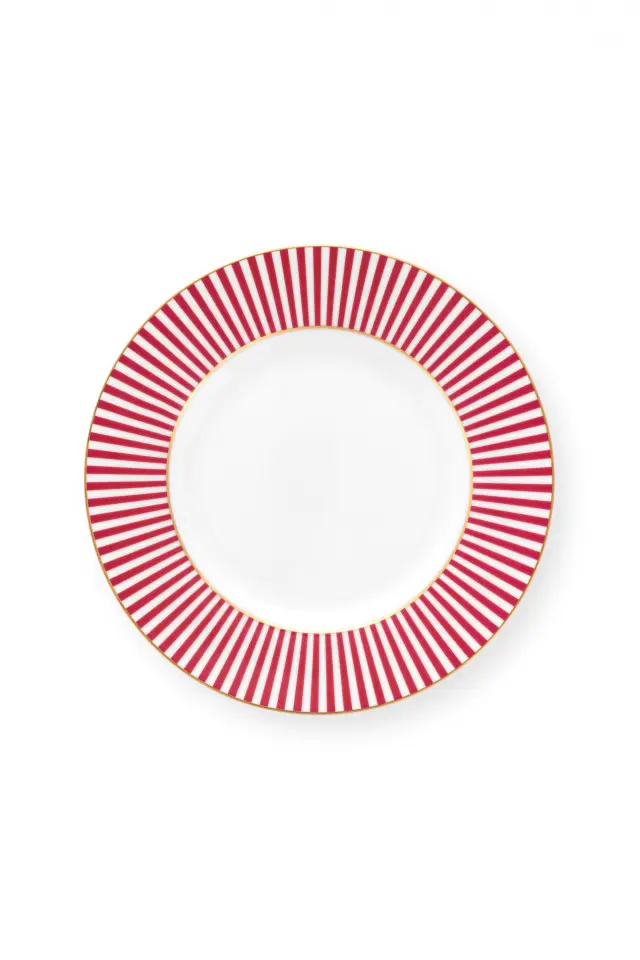 PIP STUDIO ΠΟΡΣΕΛΑΝΙΝΟ ΠΙΑΤΟ ΓΙΑ ΚΕΡΑΣΜΑ ROYAL STRIPES ΡΟΖ 12cm - One size