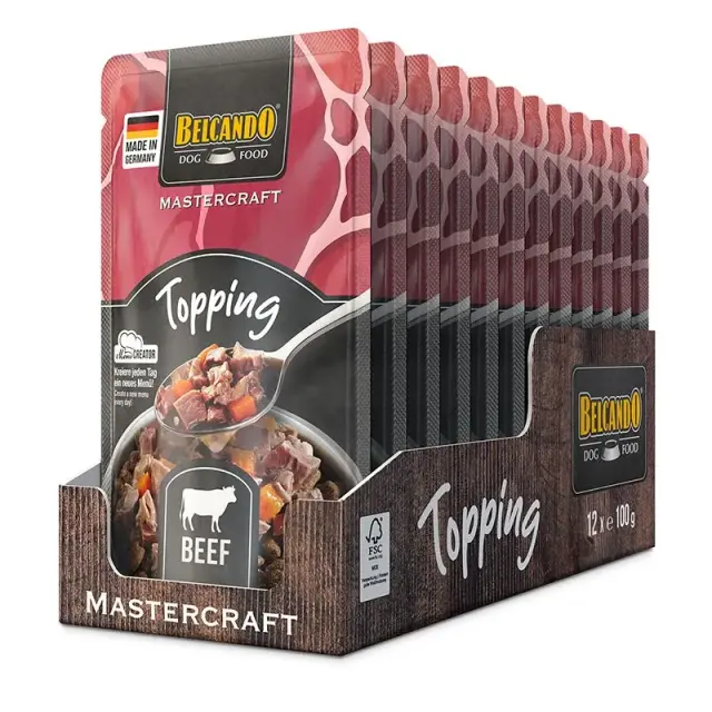 Belcando - MASTERCRAFT Topping - Beef - 12x100g - Pet Supplies