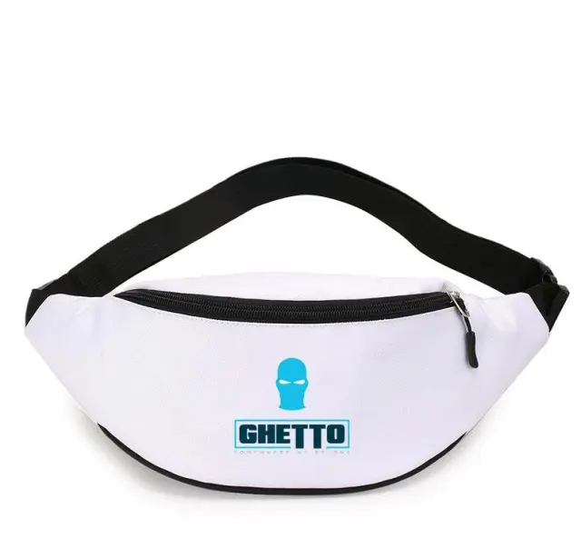 Ghetto Sport Unisex Waist Travel Bag | Waterproof Crossbody Belt Bag White