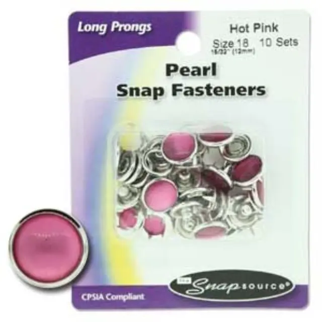 Τρουκς Pearl Hot Pink Size18 (12mm) - 10σετ